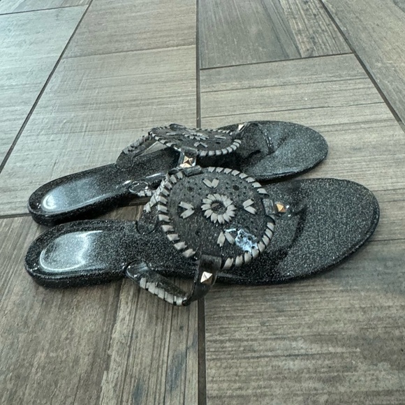 Jack Rogers Womens Georgica Sparkle Jelly Flip-Flops size 10 - Picture 5 of 8